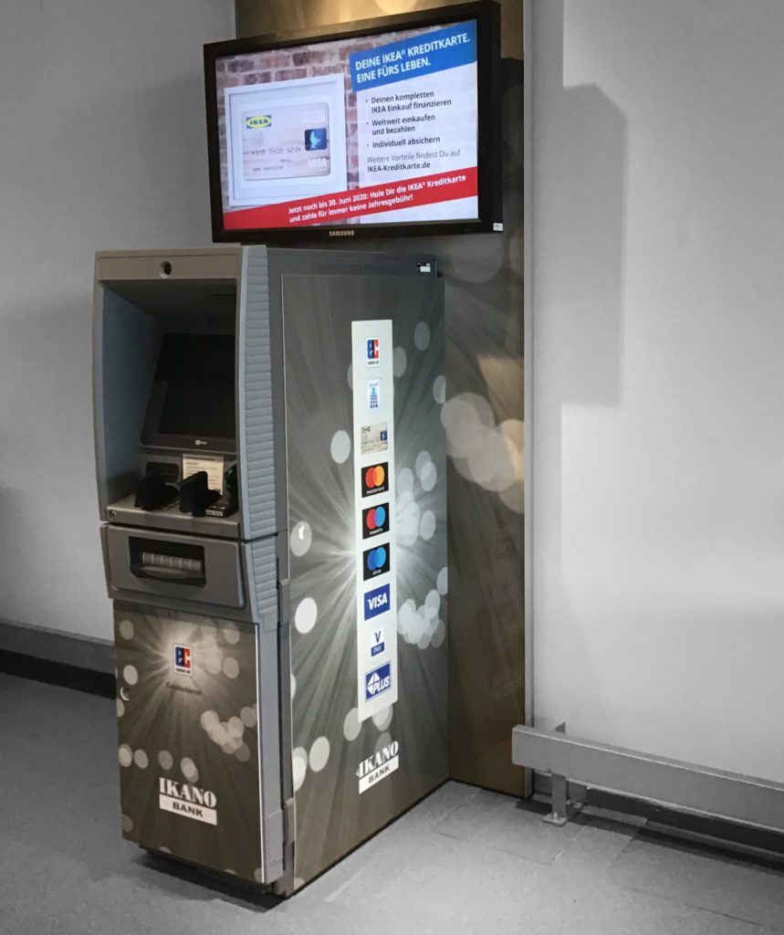 Abbildung - Euronet Geldautomat im IKEA Ottobrunn bei München